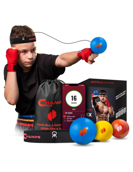 Pelotas de Boxeo Champs MMA - Set para Niños con App Pelotas de Boxeo Champs MMA - Set para Niños con App
