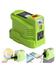 Inversor de Potencia RYOBI 18V 150W con 2 USB y Luz LED