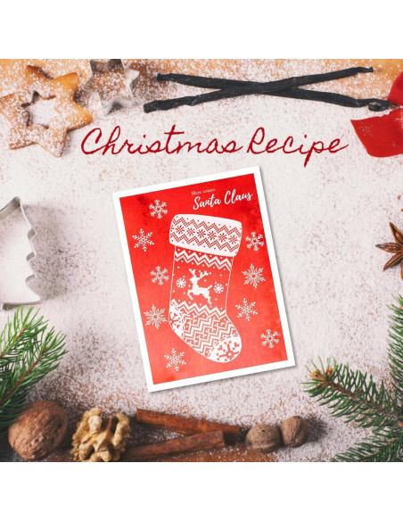 Carpeta de Embossing 3D Arbuya Calcetines de Navidad 17.8x12.7cm Carpeta de Embossing 3D Arbuya Calcetines de Navidad 17.8x12.7cm
