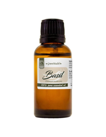 Aceite Esencial de Albahaca 29.57 ml GreenHealth 100% Puro Aceite Esencial de Albahaca 29.57 ml GreenHealth 100% Puro