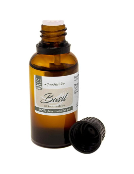 Aceite Esencial de Albahaca 29.57 ml GreenHealth 100% Puro Aceite Esencial de Albahaca 29.57 ml GreenHealth 100% Puro