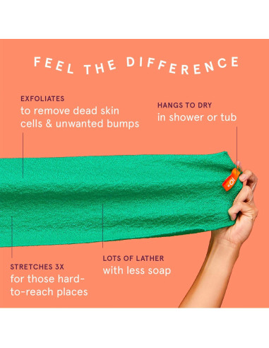 Paño Exfoliante Cleanlogic para Baño y Ducha - Paquete de 3