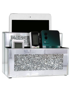 Soporte de Control Remoto Espejado GOTHICO 4 Compartimentos 23.1x15.5 cm