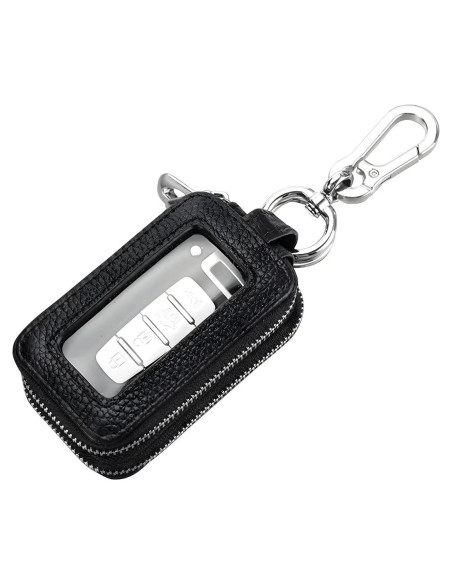 Funda de Llave de Coche BELOMI de Cuero Genuino Negra Funda de Llave de Coche BELOMI de Cuero Genuino Negra