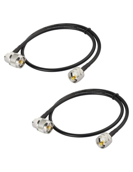 Cable Coaxial UHF Macho PL-259 Superbat 60 cm Baja Pérdida - 2 Piezas Cable Coaxial UHF Macho PL-259 Superbat 60 cm Baja Pérdida - 2 Piezas
