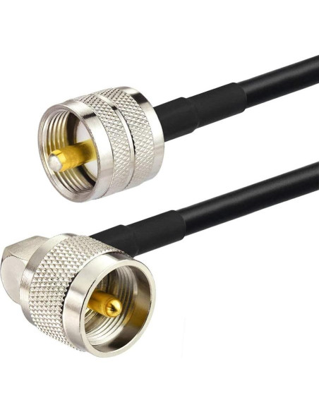 Cable Coaxial UHF Macho PL-259 Superbat 60 cm Baja Pérdida - 2 Piezas Cable Coaxial UHF Macho PL-259 Superbat 60 cm Baja Pérdida - 2 Piezas