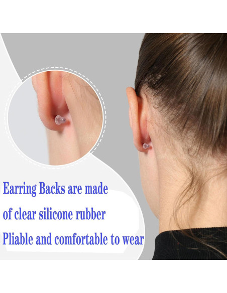 Kit de Perforación de Orejas SLVIEKAE Sin Dolor con Aretes Kit de Perforación de Orejas SLVIEKAE Sin Dolor con Aretes