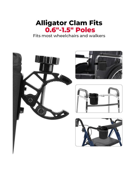 Soporte para Taza KEMIMOTO con Abrazadera para Silla de Ruedas Soporte para Taza KEMIMOTO con Abrazadera para Silla de Ruedas