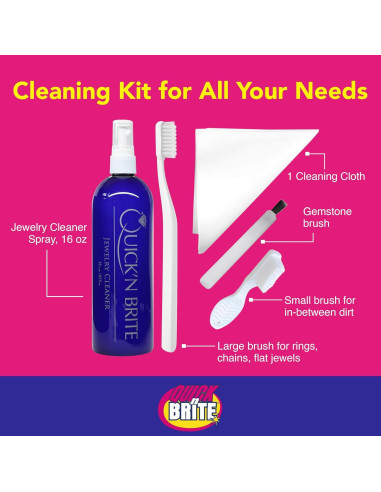 Kit de limpieza de joyas Quick N Brite 16 oz 5 piezas
