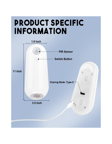 Luz Nocturna LED LAVAED con Sensor de Movimiento para Inodoro Luz Nocturna LED LAVAED con Sensor de Movimiento para Inodoro