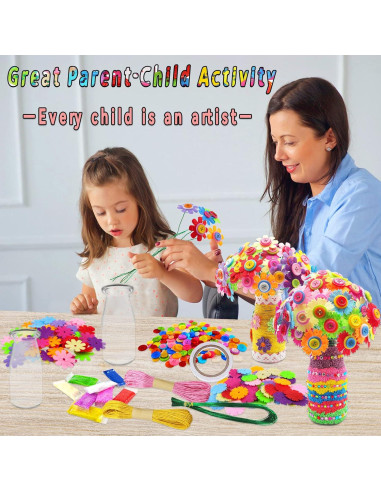 Kit de Manualidades 7July Ramo de Flores DIY para Niñas