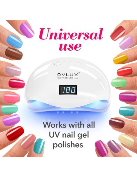 Lámpara de Uñas UV LED OVLUX 180W con Adaptador - Secador Rápido Lámpara de Uñas UV LED OVLUX 180W con Adaptador - Secador Rápido