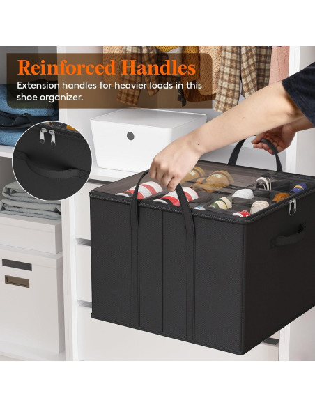 Organizador de Zapatos Lifewit Negro Plegable 43x43x32cm Organizador de Zapatos Lifewit Negro Plegable 43x43x32cm