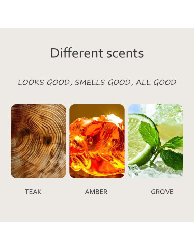 Ambientador de coche Dcifuu de madera natural aroma ámbar