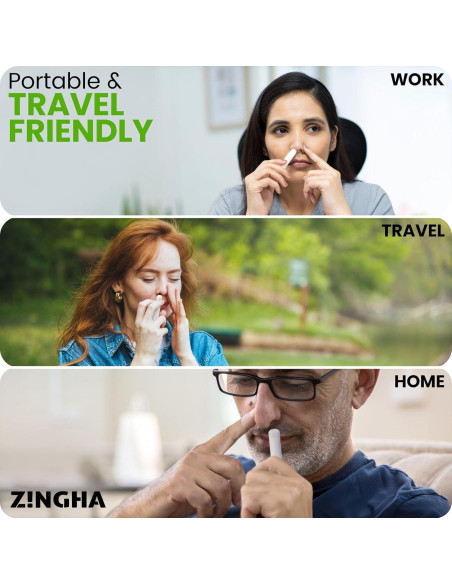 Bastón Nasal de Aromaterapia Z!NGHA 4pk Aumentar Enfoque Bastón Nasal de Aromaterapia Z!NGHA 4pk Aumentar Enfoque