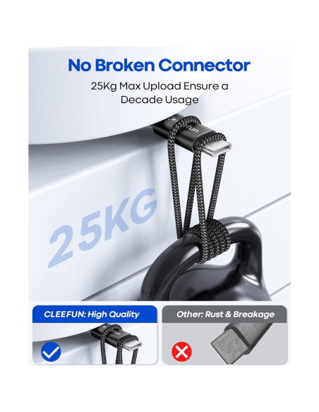 Cable USB A a C CLEEFUN 0.91m - Paquete de 5, Carga Rápida Cable USB A a C CLEEFUN 0.91m - Paquete de 5, Carga Rápida