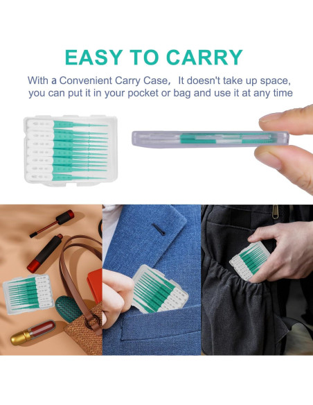 Palillos de Hilo Dental AxiyanX 60PCS con Estuche Portátil Palillos de Hilo Dental AxiyanX 60PCS con Estuche Portátil