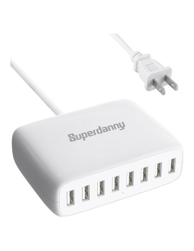 Estación de Carga USB SUPERDANNY 8 Puertos Blanco