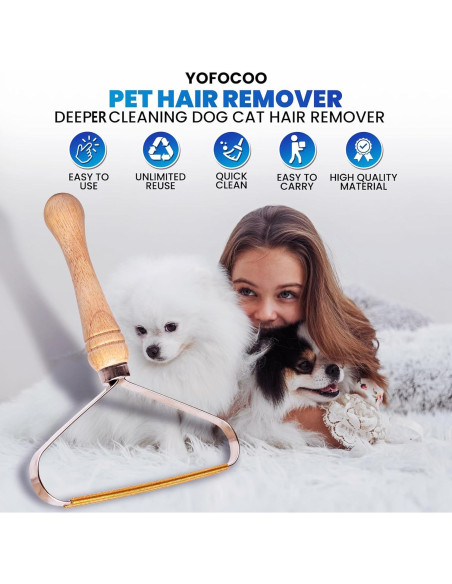 Removedor de Pelo de Mascota YOFOCOO - 2 Paquetes, Manual Removedor de Pelo de Mascota YOFOCOO - 2 Paquetes, Manual