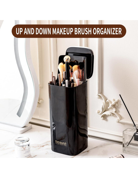 Organizador de Brochas de Maquillaje CISIREE Negro 24 cm Organizador de Brochas de Maquillaje CISIREE Negro 24 cm