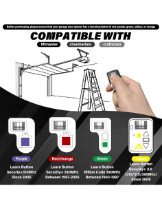 Control Remoto Universal para Puerta de Garaje LiftMaster 891LM 2