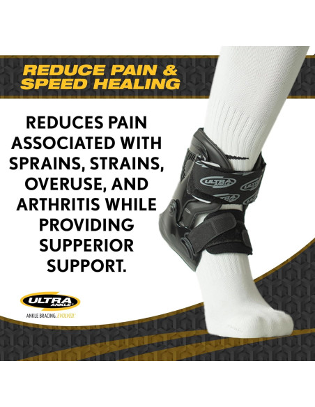 Férula de Tobillo Ultra Zoom - Diseño de Bisagra, Negro Férula de Tobillo Ultra Zoom - Diseño de Bisagra, Negro