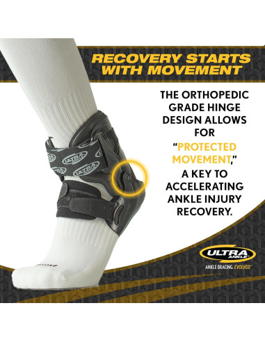 Férula de Tobillo Ultra Zoom - Diseño de Bisagra, Negro