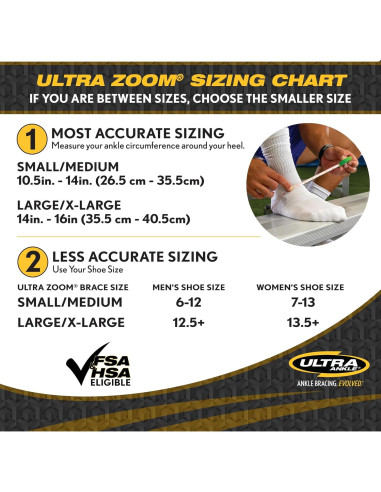Férula de Tobillo Ultra Zoom - Diseño de Bisagra, Negro