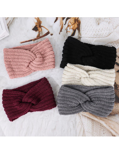 Diademas de Tejido YARIEW 5 Piezas Invierno Mujeres