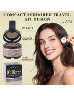 Polvo Húmedo para Cabello SOVONCARE 0.14 Oz Negro - Retoque Raíces 2