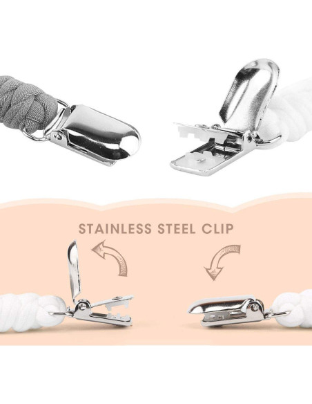 Clips de Chupete Onwon 2 Piezas Soporte Universal para Bebés Clips de Chupete Onwon 2 Piezas Soporte Universal para Bebés