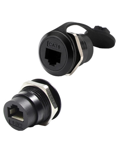 Conector de Montaje en Panel RJ45 CAT6 PENGLIN 2PCS