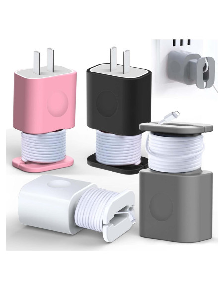 Protector de Cargador de Silicona XANGNIER 2 en 1 - Paquete de 4 Protector de Cargador de Silicona XANGNIER 2 en 1 - Paquete de 4