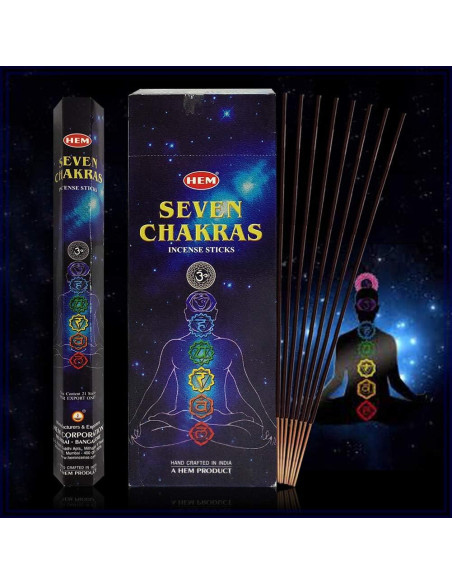 Paquete de 120 Varitas de Incienso 7 Chakras TRUMIRI Paquete de 120 Varitas de Incienso 7 Chakras TRUMIRI