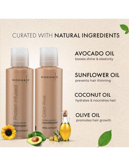 Set de Champú y Acondicionador Moehair 100 ml - Protege Color Set de Champú y Acondicionador Moehair 100 ml - Protege Color
