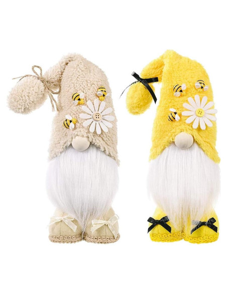 Gnomos de Abeja Amarillos 25.4 cm - Decoración de Verano Gnomos de Abeja Amarillos 25.4 cm - Decoración de Verano