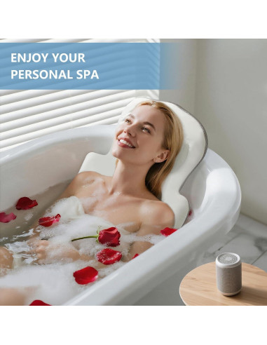 Almohada de Baño de Cuerpo Completo sxiiro 130x41 cm con Ventosas