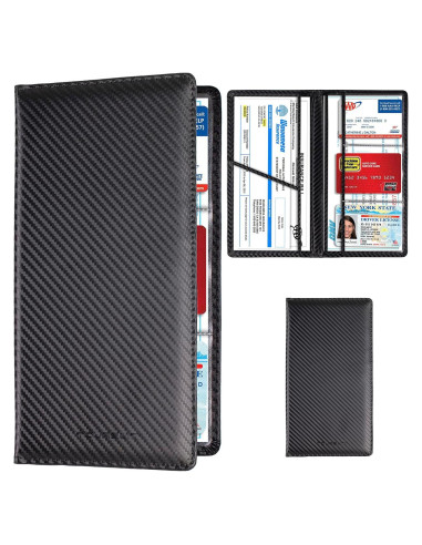 TOURSUIT Soporte para Documentos de Automóvil Fibra Carbono