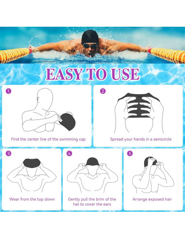 Gorros de Natación de Silicona Silkfly 24 Pcs Unisex