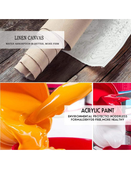 Pintar por Números TUMOVO 40x50 cm Flores para Adultos