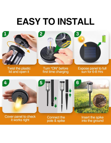 Luces Solares de Camino Barleit WSL-4P IP65 4 Unidades