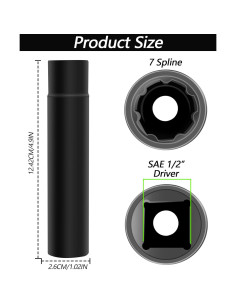 Llave de Tuerca de Pico OXDFK 7 Puntas 125mm Acero Negro 2