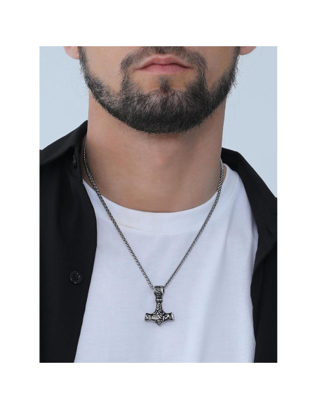 Collar Talisman Martillo de Thor FaithHeart Acero Inoxidable Collar Talisman Martillo de Thor FaithHeart Acero Inoxidable