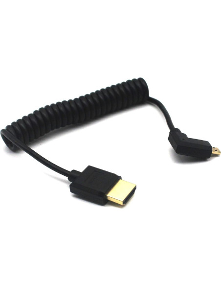 Cable HDMI 2.0 4K 1.2M MOTONG a Micro HDMI ángulo izquierdo Cable HDMI 2.0 4K 1.2M MOTONG a Micro HDMI ángulo izquierdo