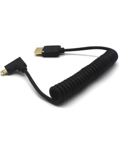 Cable HDMI 2.0 4K 1.2M MOTONG a Micro HDMI ángulo izquierdo