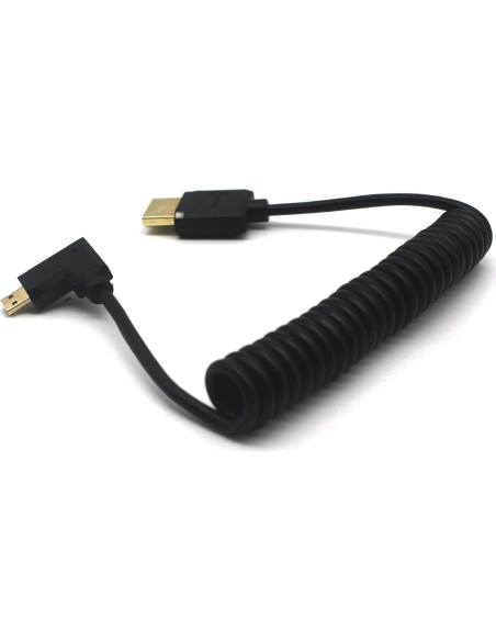 Cable HDMI 2.0 4K 1.2M MOTONG a Micro HDMI ángulo izquierdo Cable HDMI 2.0 4K 1.2M MOTONG a Micro HDMI ángulo izquierdo