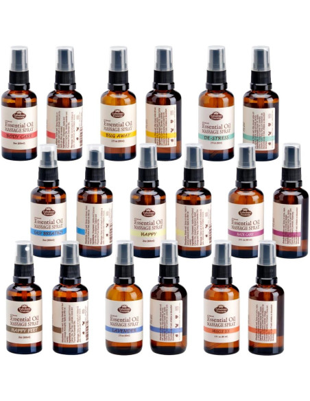 Set de 10 Sprays de Masaje Fabuloso Frannie 59ml Aceites Naturales Set de 10 Sprays de Masaje Fabuloso Frannie 59ml Aceites Naturales