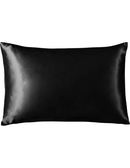 Funda de Almohada de Seda THXSILK 25 Momme Individual Negra Funda de Almohada de Seda THXSILK 25 Momme Individual Negra