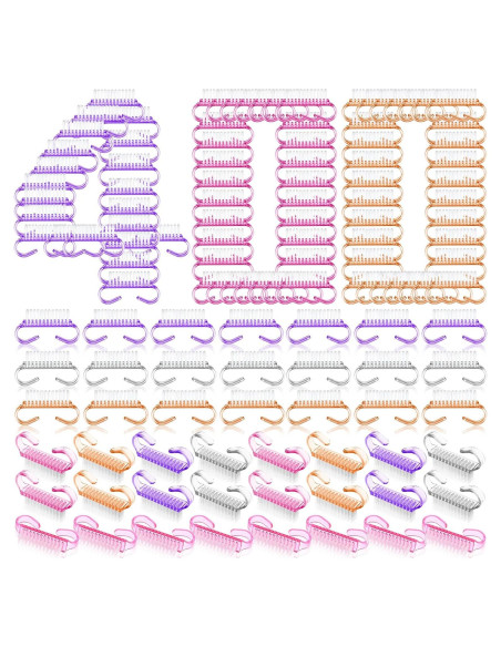 Bokon 400 Cepillos de Uñas con Mango Coloridos para Manicura Bokon 400 Cepillos de Uñas con Mango Coloridos para Manicura