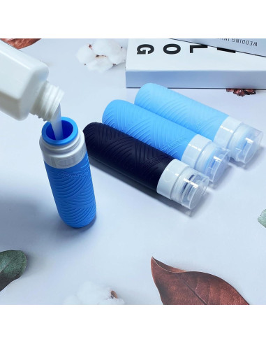 Botellas de Viaje PanLuoNais 3 Oz Silicona Aprobadas TSA